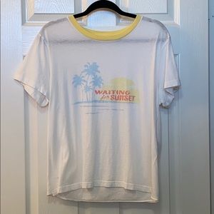 Saint Laurent Paris Print Tee “Waiting For Sunset”